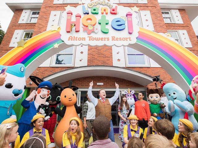 The grand opening, with several CBeebies luminaries led by the ubiquitous Justin Fletcher