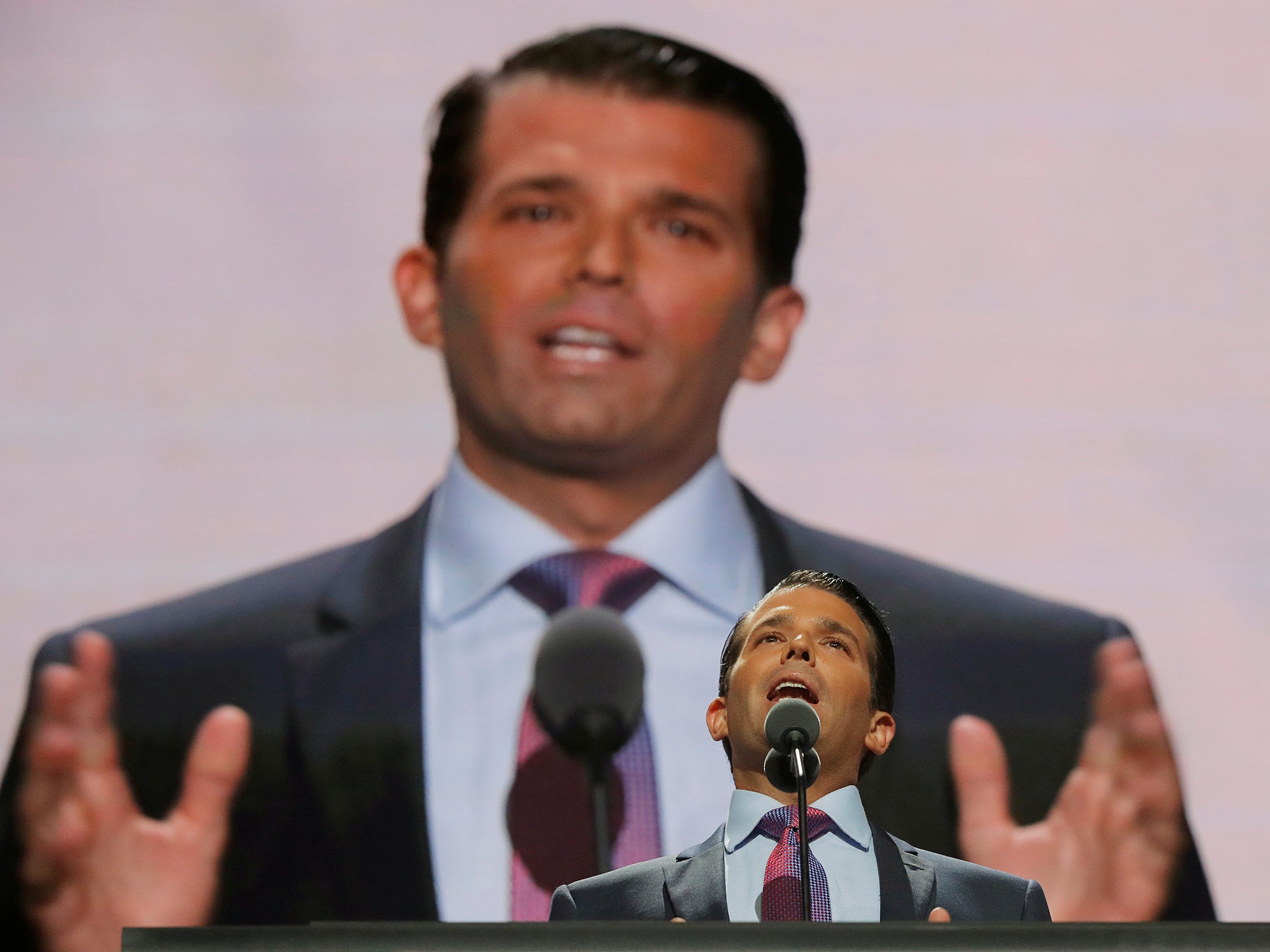 Donald Trump Jr. speaks at the 2016 Republican National Convention