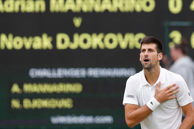Djokovic has battled his way into the last eight