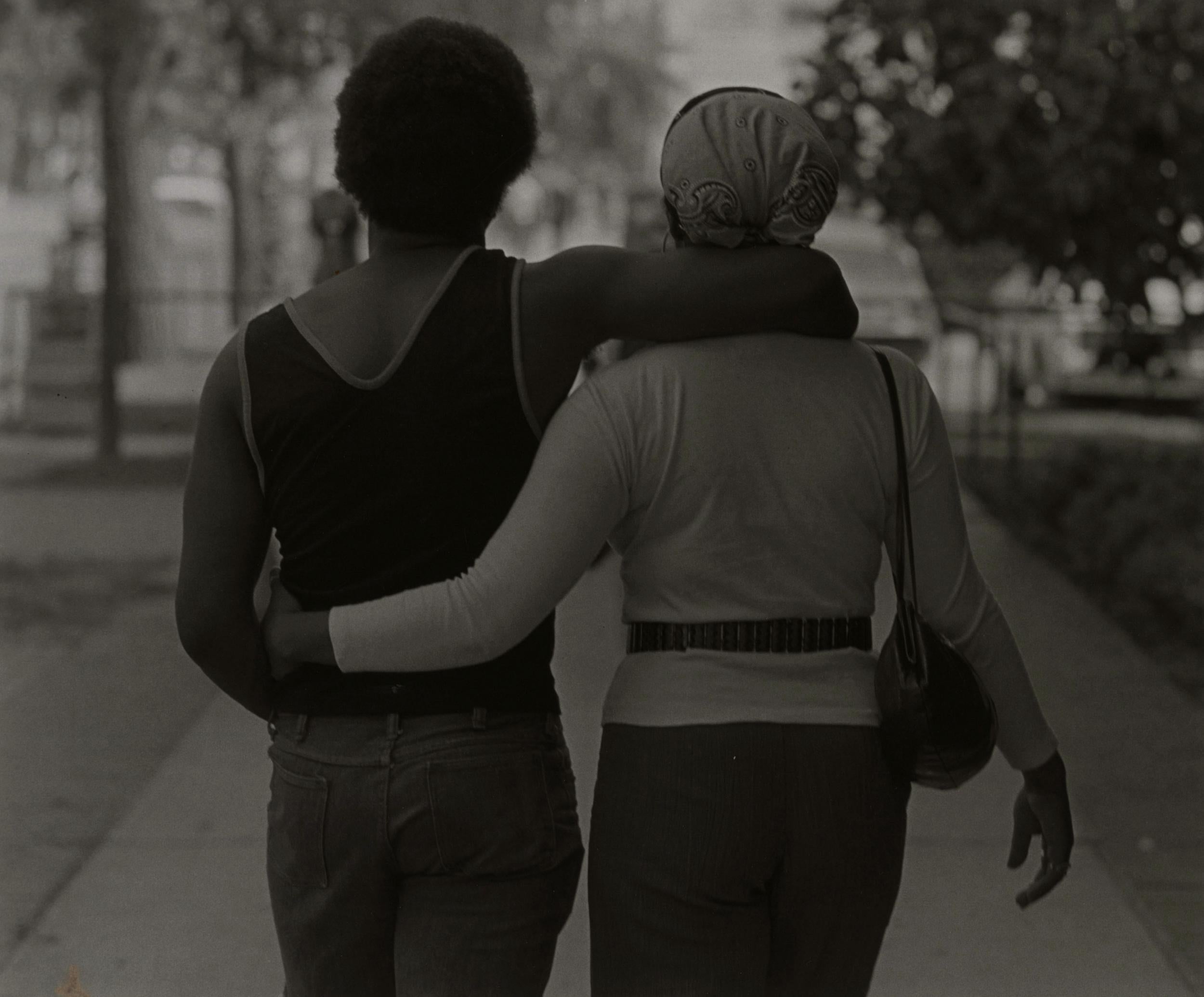 &#13;
‘Couple Walking’, 1972, Roy DeCarava &#13;