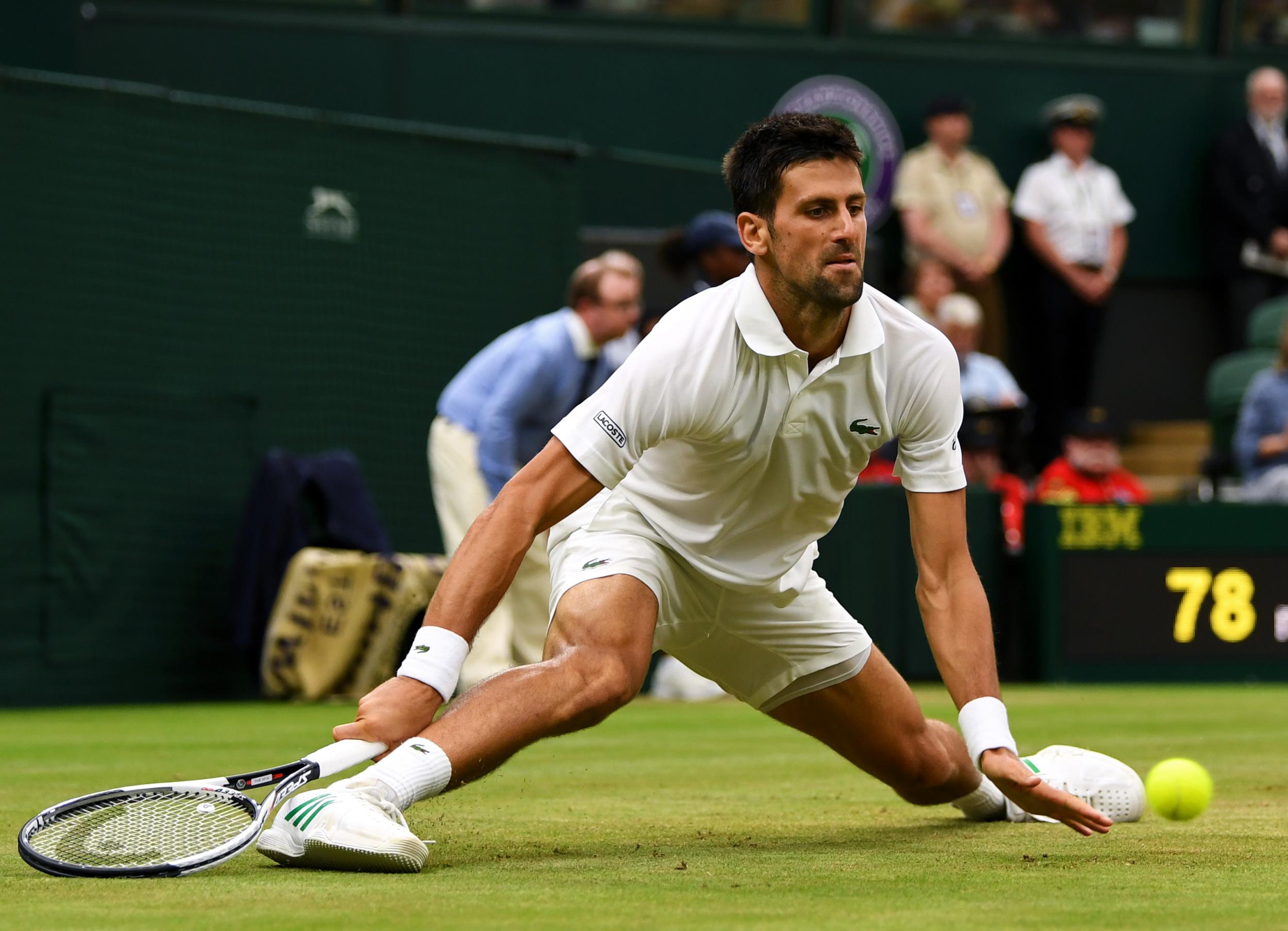 Djokovic frequently complained to the umpire about the state of the playing surface
