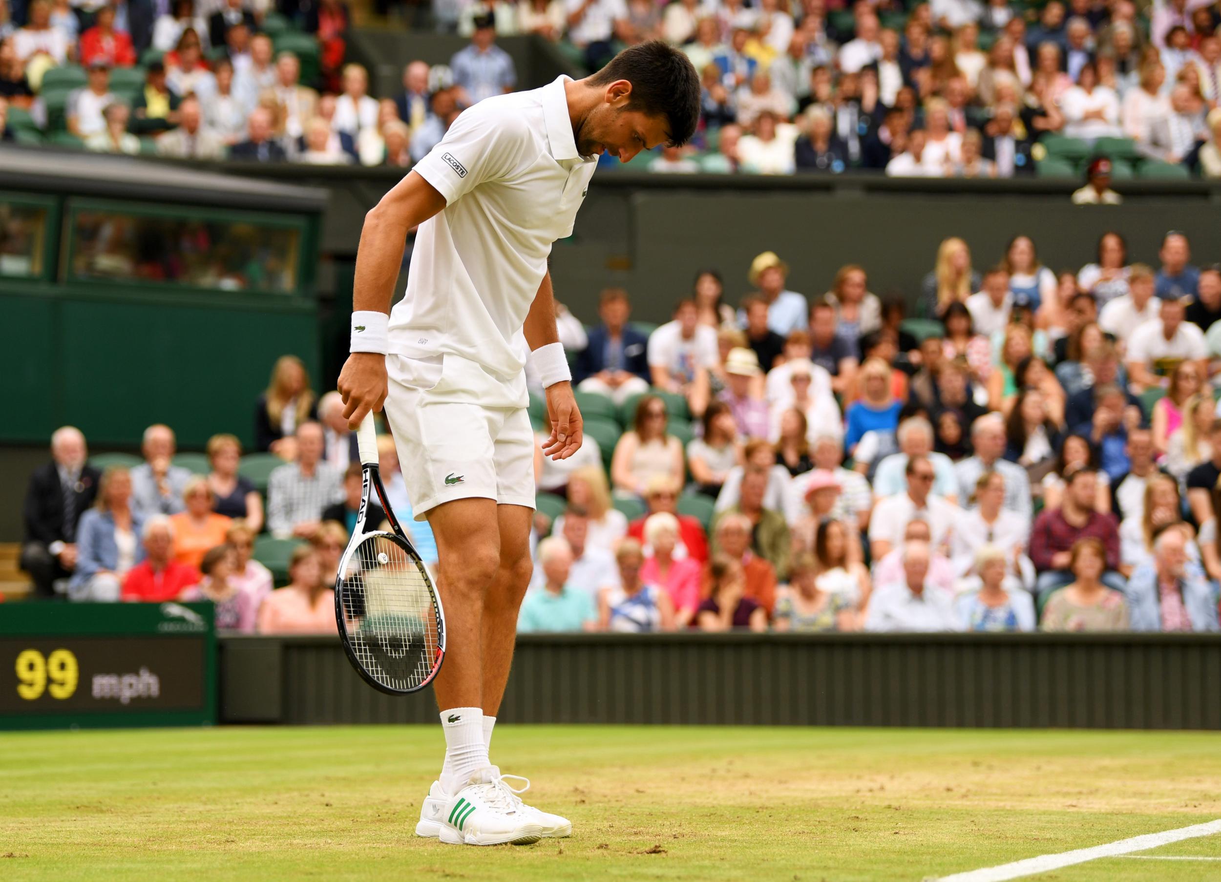 Djokovic was less than impressed with the state of the court