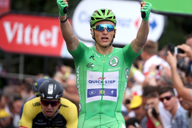 Quick-Step Floors' Marcel Kittel strengthened his grip on the green jersey