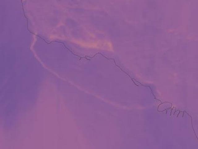 A thermal image taken by Nasa's Modis satellite appears to show the giant iceberg is no longer connected to the main ice shelf