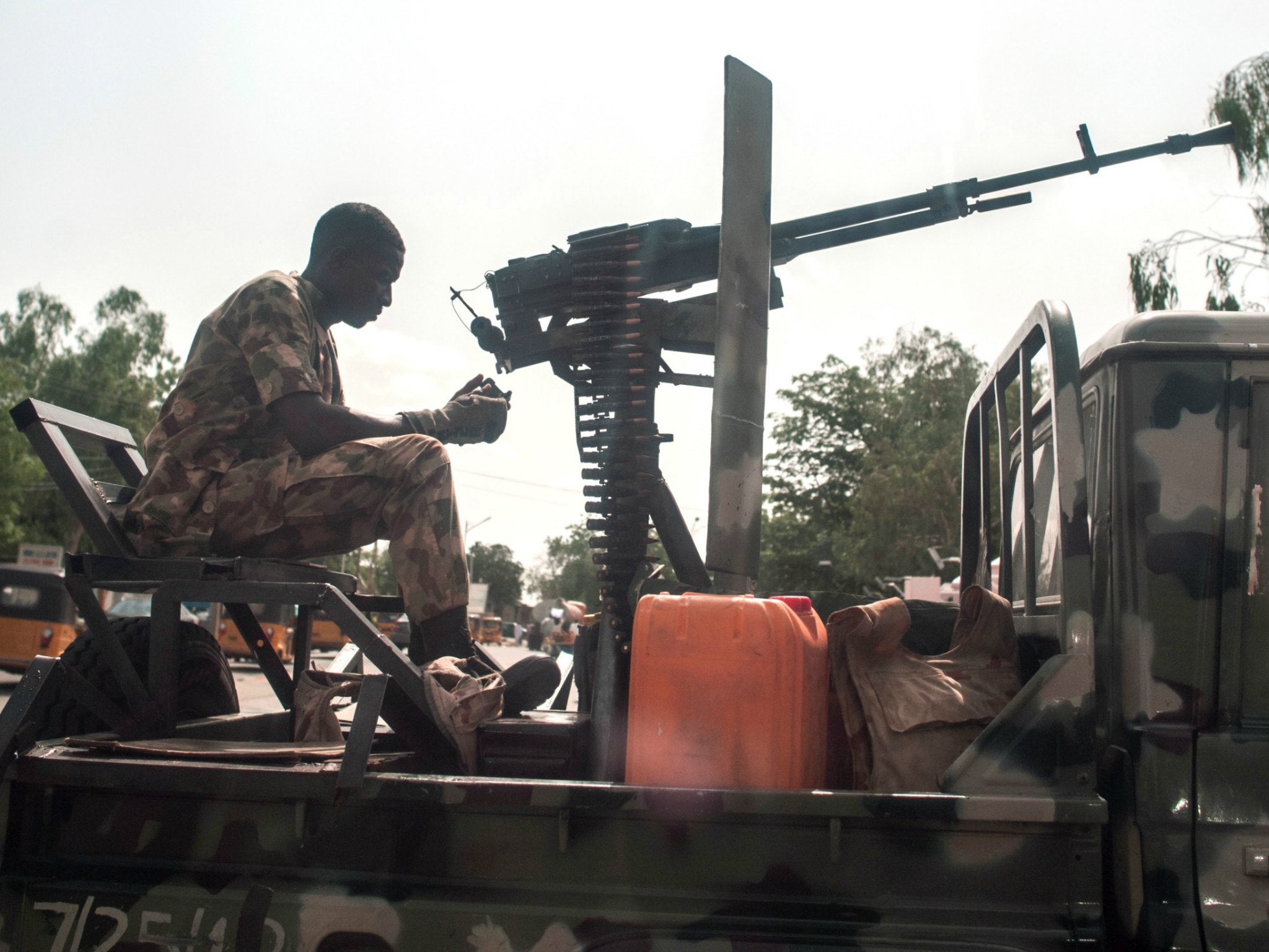 The army have defended against a number of Boko Haram attacks in Maiduguri (pictured previously)