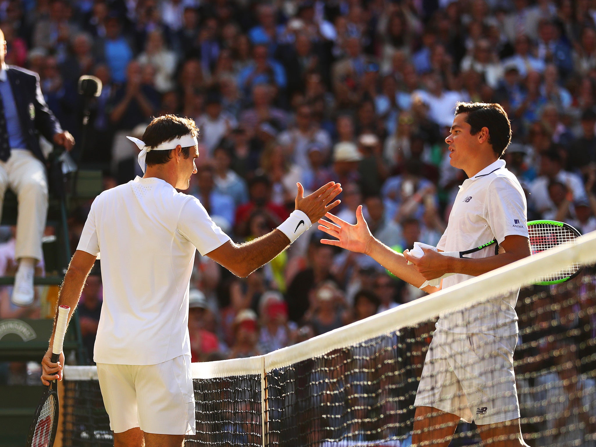 Federer sauntered past Raonic in the quarter-finals