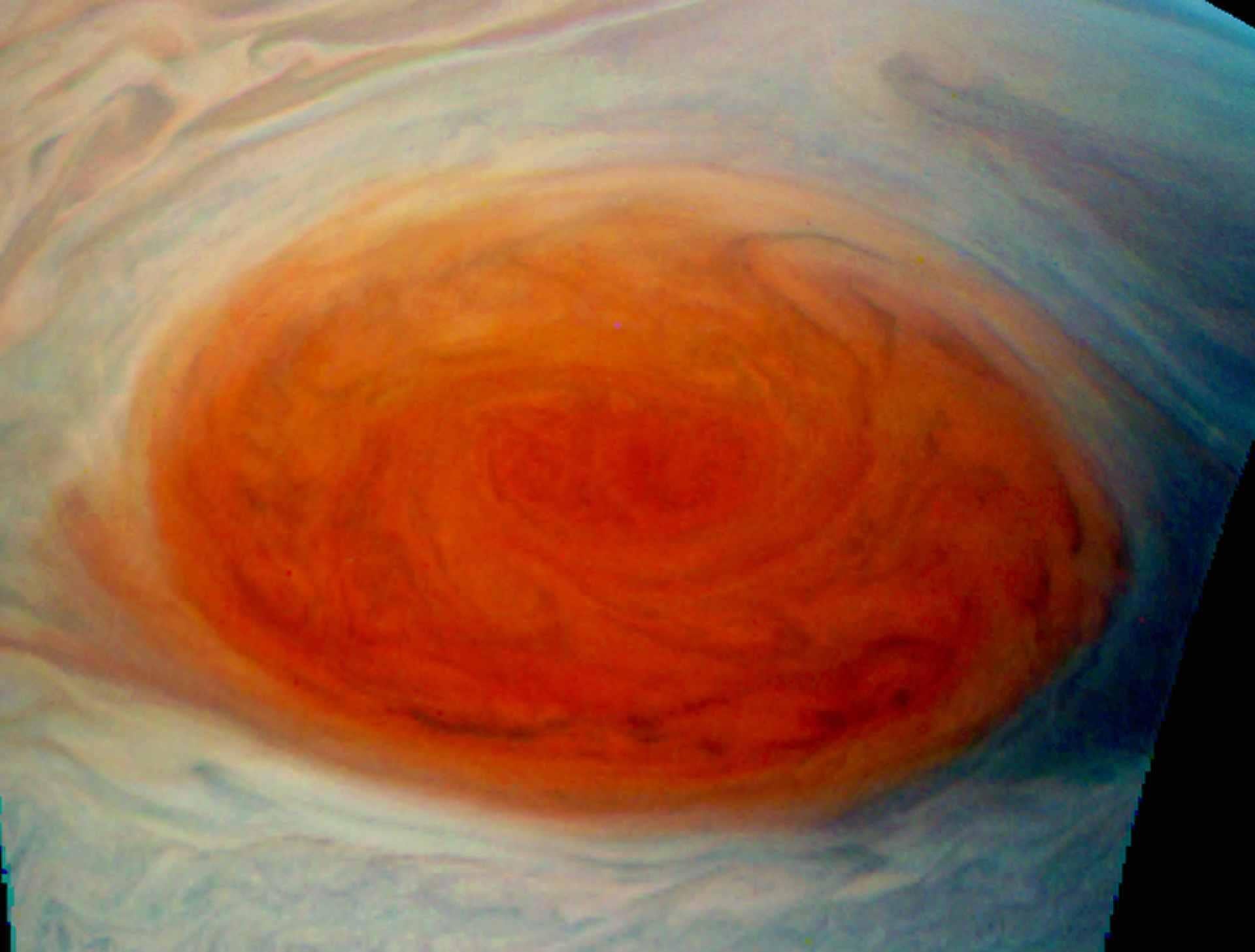 Nasa releases stunning images of Jupiter's great red spot