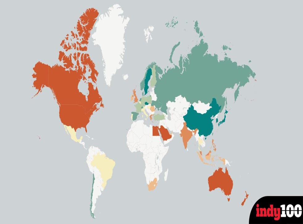 Map Reveals If Youre Living In One Of The Laziest Countries In The 