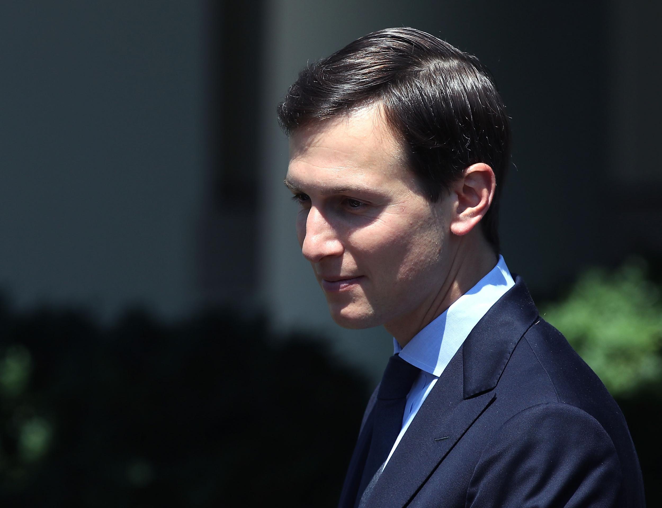 Jared Kushner attends a joint statement by US President Donald Trump and South Korean President Moon Jae-in in the Rose Garden