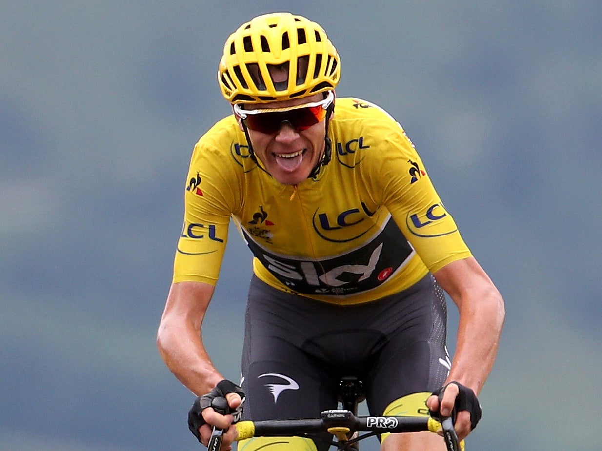 Froome struggled in the final kilometre of the stage