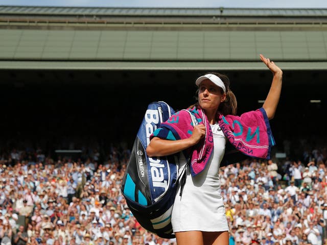 Konta leaves Centre Court for another year after starting the tournament with only one Wimbledon win in her career