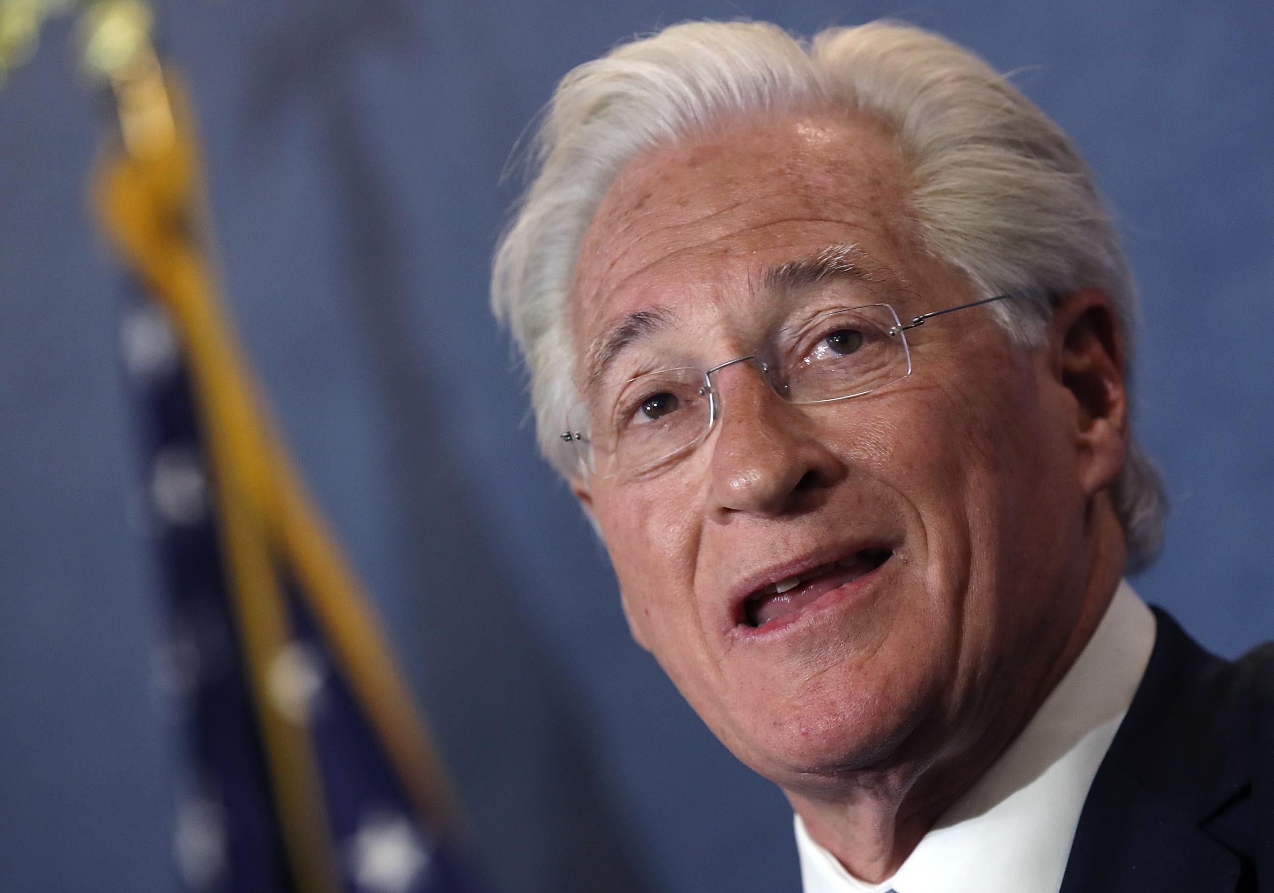 Marc Kasowitz, attorney for President Donald Trump delivers remarks at the National Press Club