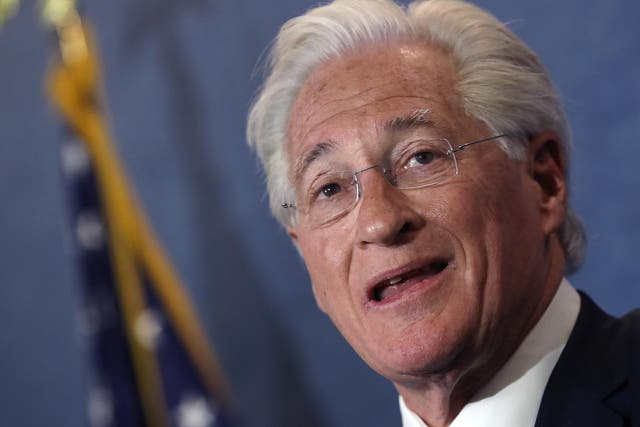 Marc Kasowitz, attorney for President Donald Trump delivers remarks at the National Press Club