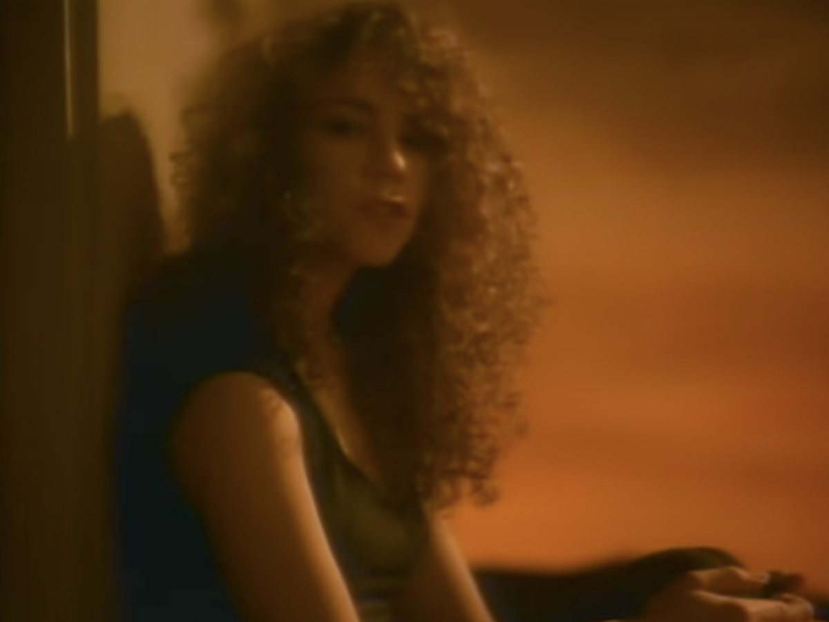 Mariah Carey in the video for "Vision of Love."