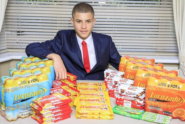 The fifteen-year-old school boy took orders for sweets, chocolate and home-made cookies via Snapchat