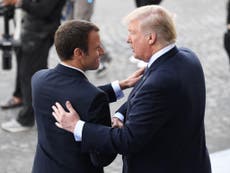 Donald Trump praises Emmanuel Macron: 'He loves holding my hand'