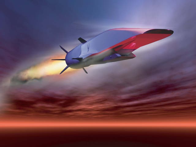 The X-51A Waverider, a prototype for a hypersonic missile, is designed to accelerate to about 7,700mph