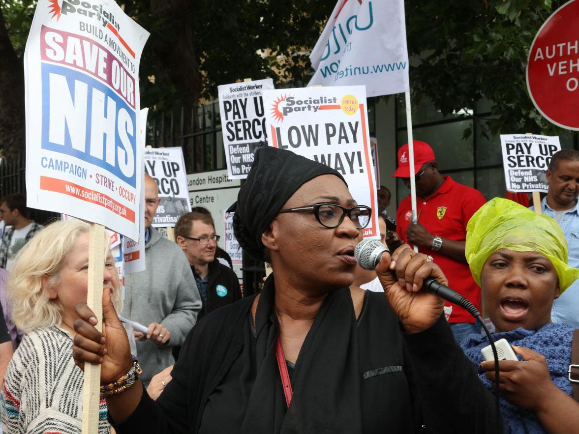 Rally in support of health workers angered by low pay and poor treatment