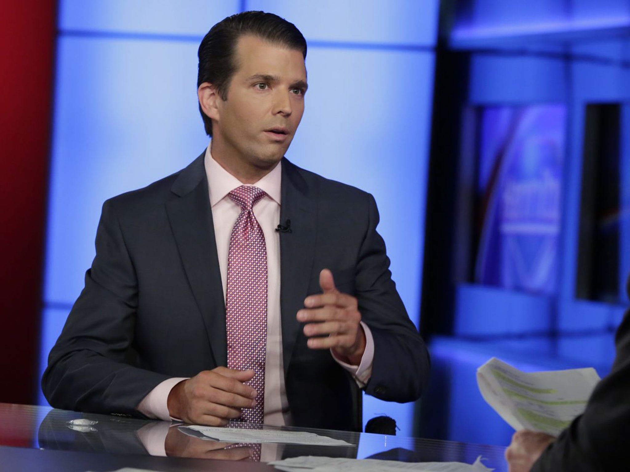 Donald Trump Jr on Fox News last week talking about his meeting with a Russian lawyer