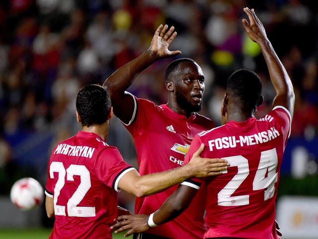 Romelu Lukaku played in a Manchester United shirt for the first time since his £75m move from Everton