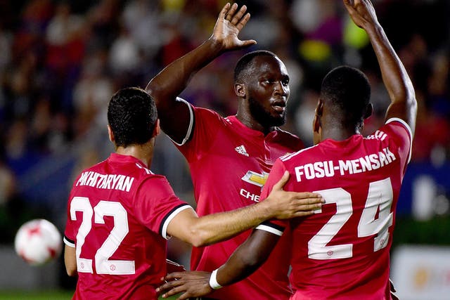 Romelu Lukaku played in a Manchester United shirt for the first time since his £75m move from Everton