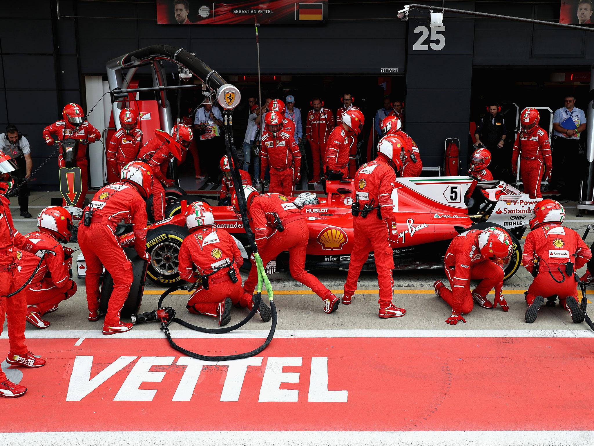 &#13;
Vettel was forced into a costle late stop &#13;