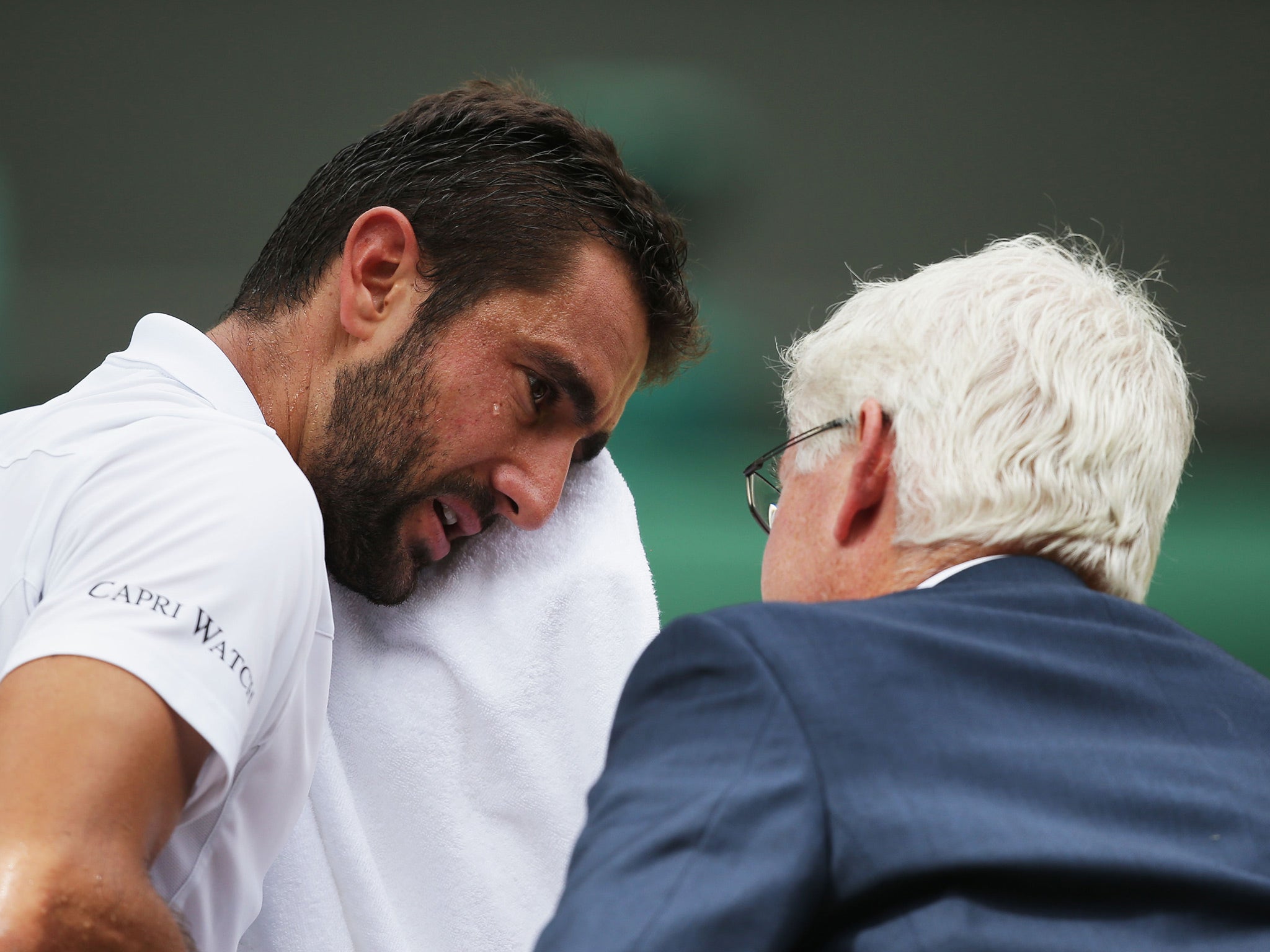 Cilic struggled with an injury throughout