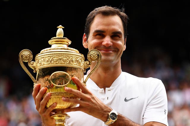 Roger Federer continued his remarkable year with an eighth Wimbledon title
