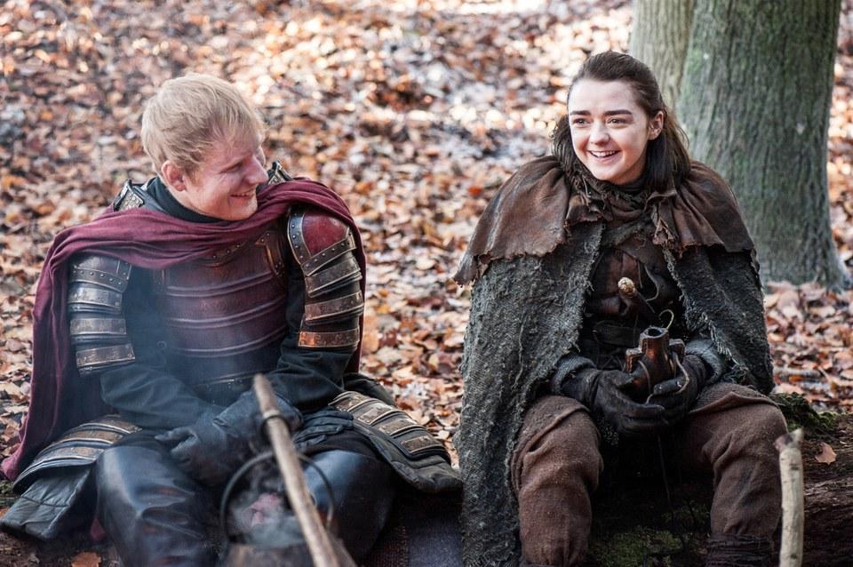 Ed Sheeran and Maisie Williams in ‘Game of Thrones’