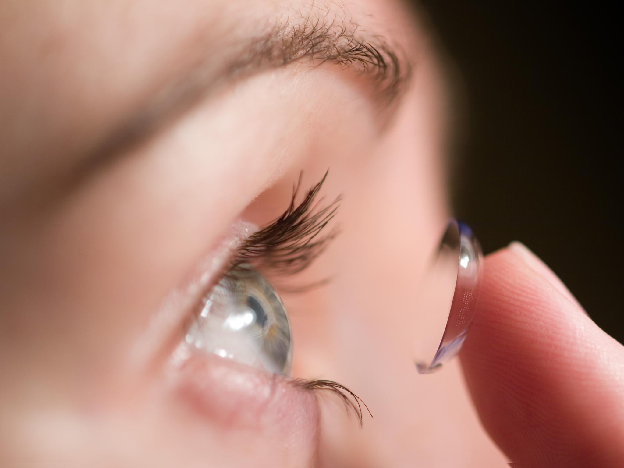 The woman apparently used disposable contact lenses for 35 years