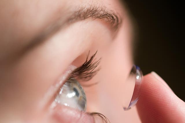 The woman apparently used disposable contact lenses for 35 years 