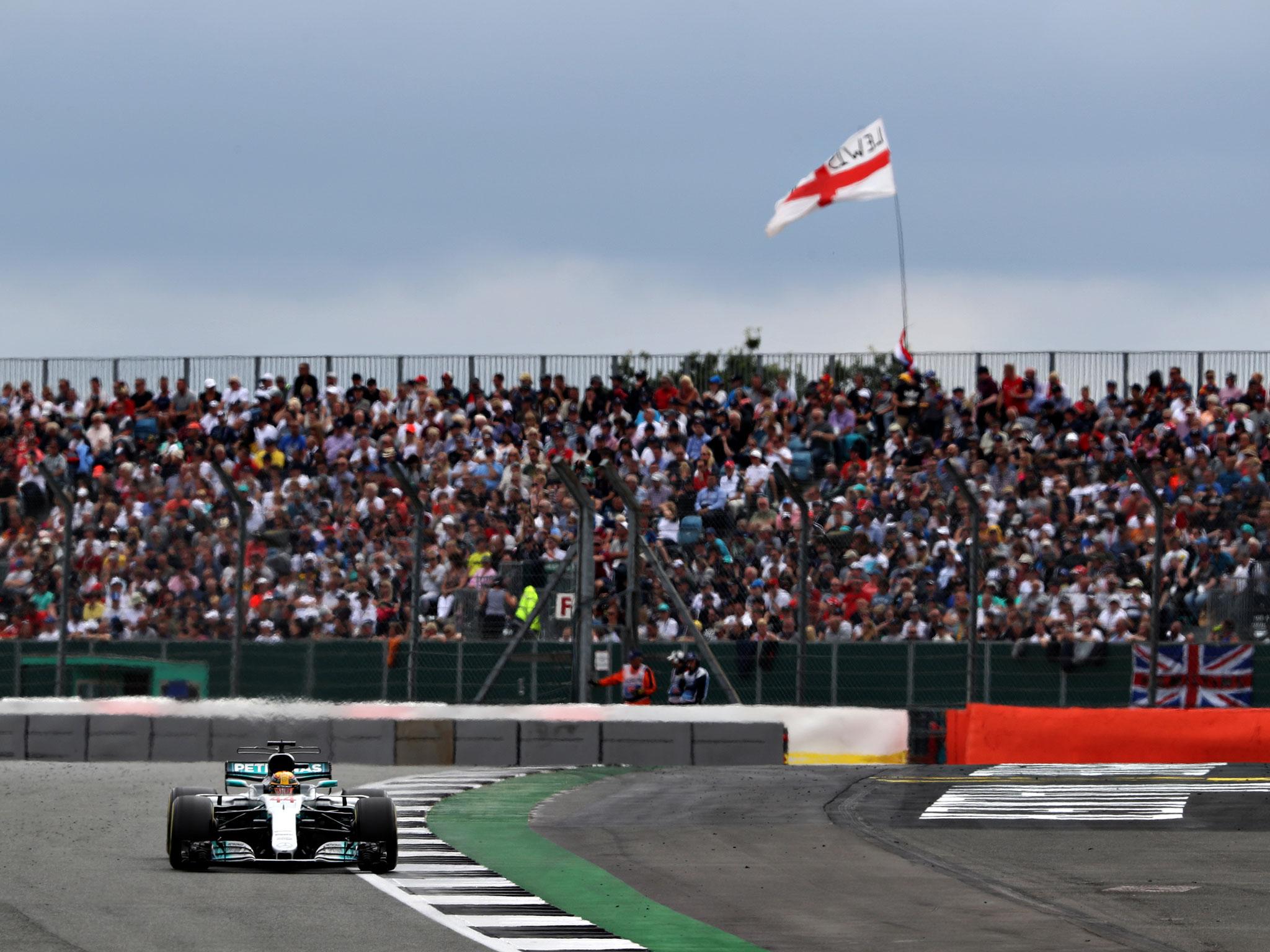
Hamilton in action at Silverstone 