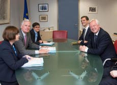 David Davis pictured without any notes at Brexit negotiations