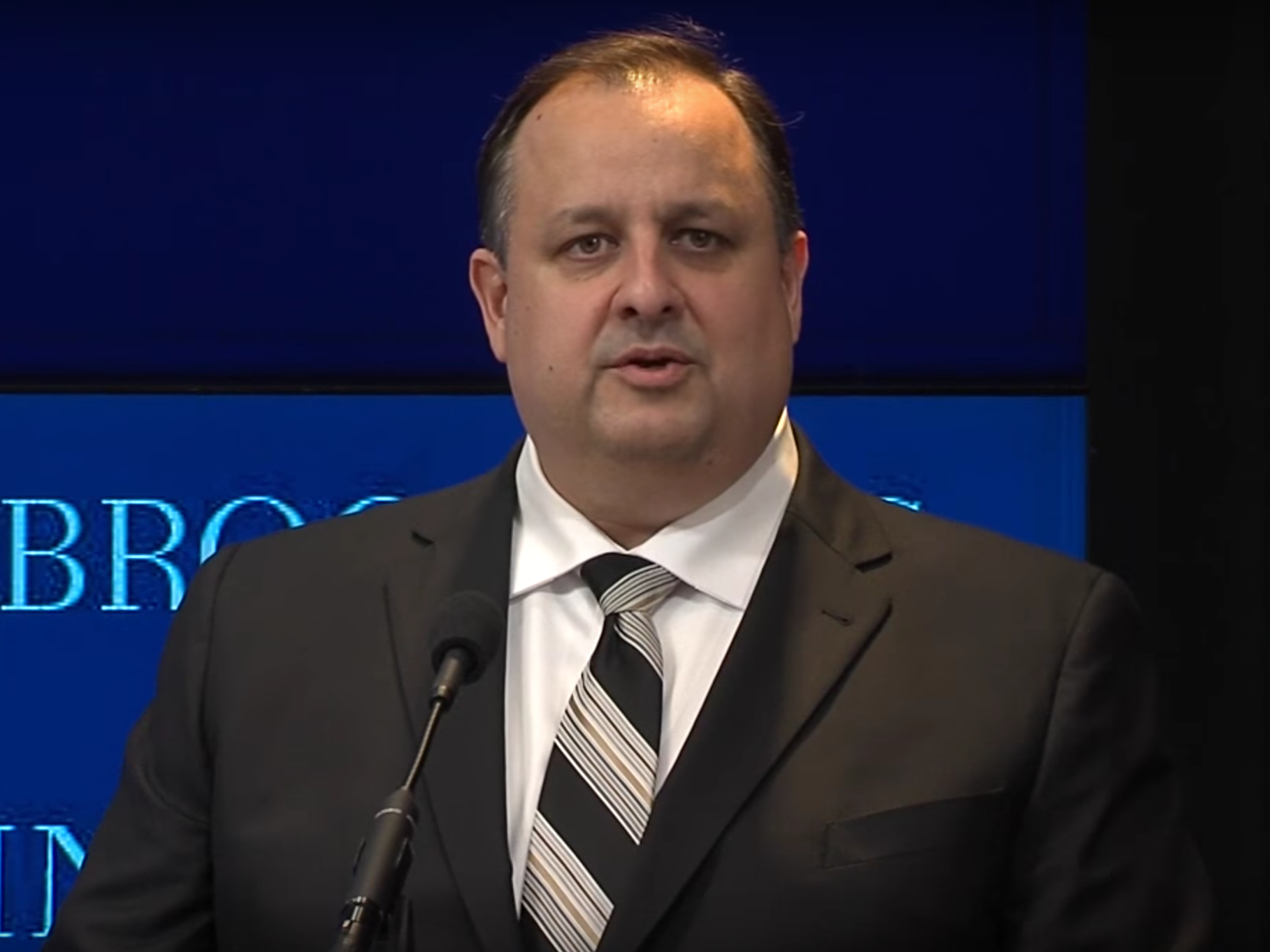 Director of US Office of Government Ethics Walter Shaub speaks at the Brookings Institution