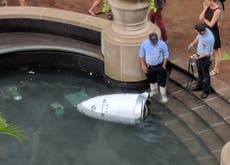 Suicidal robot security guard drowns itself by driving into pond