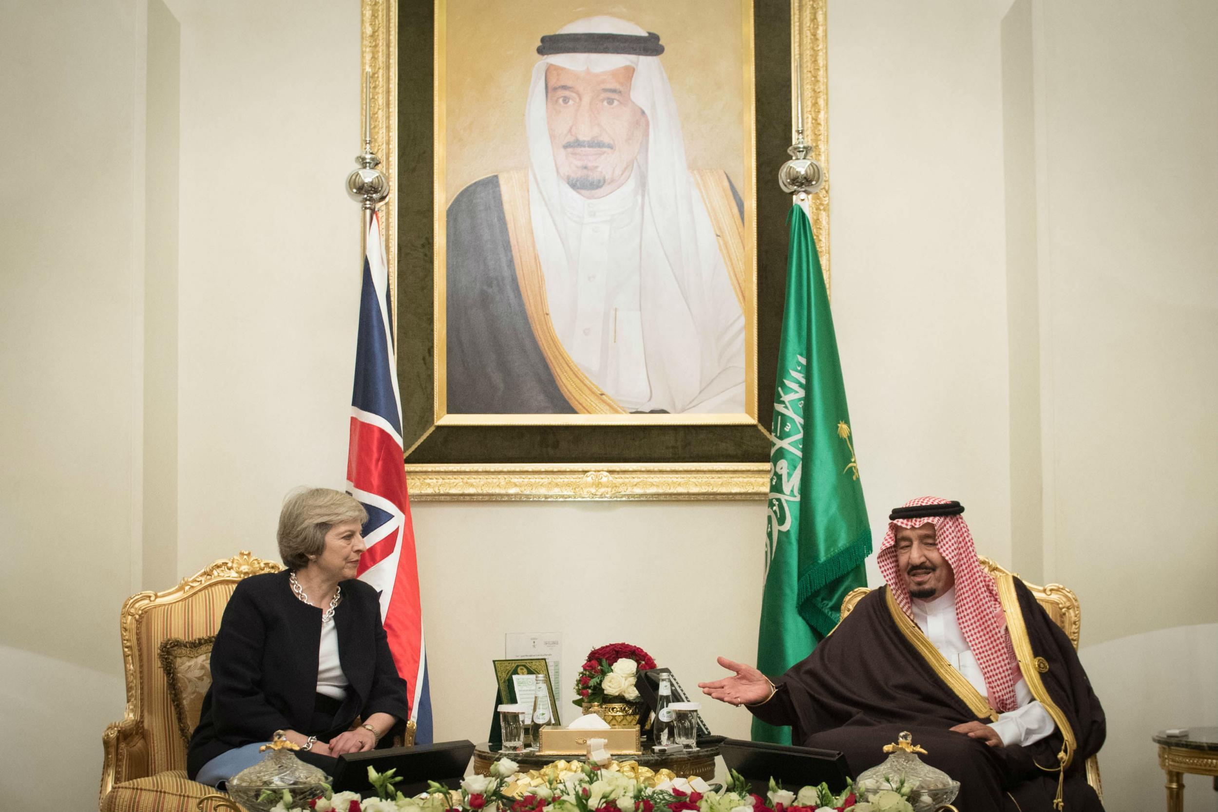 Ms May met with King Salman of Saudi Arabia last year in Bahrain