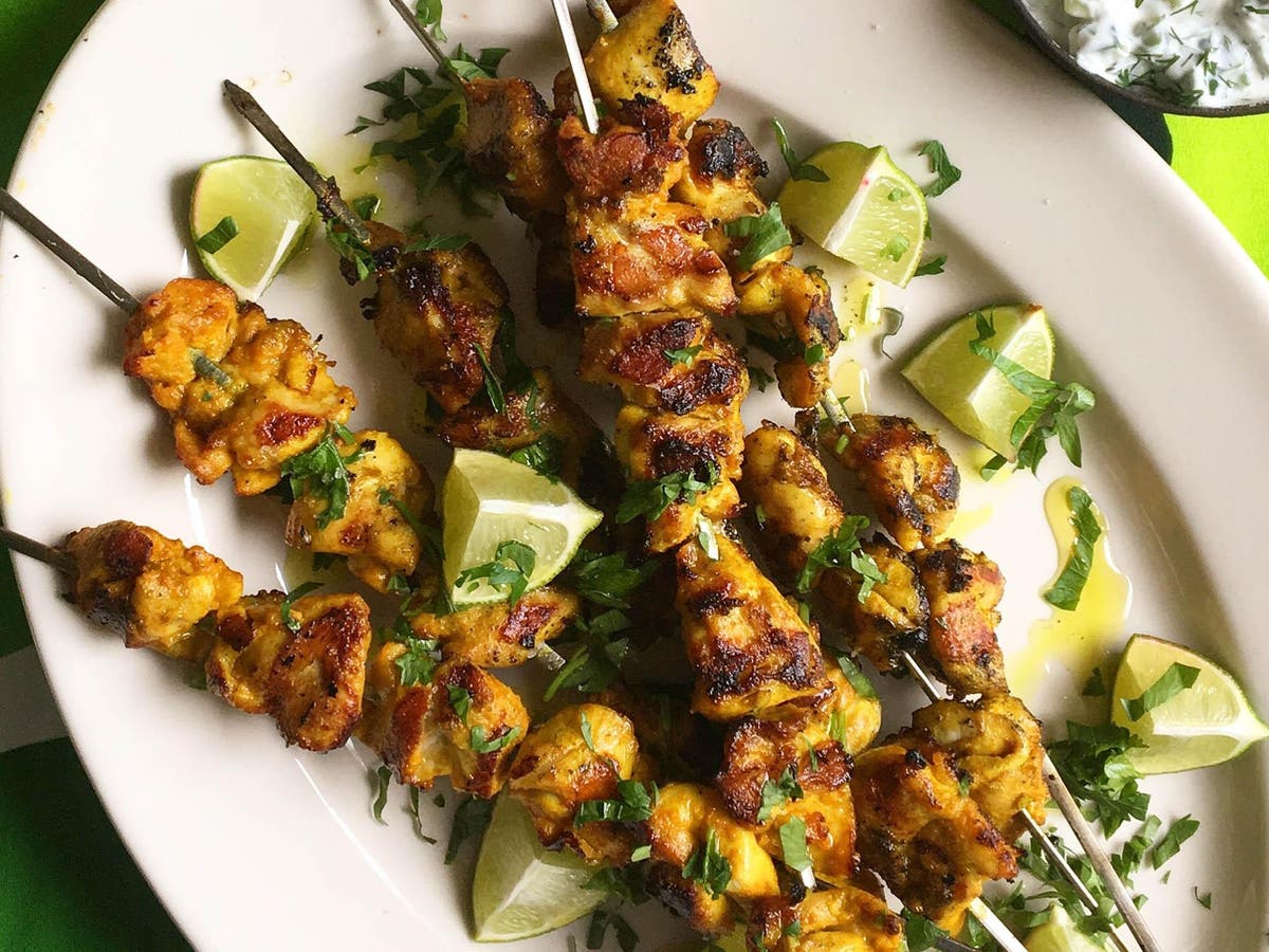 How to make tumeric chicken kebabs The Independent The Independent