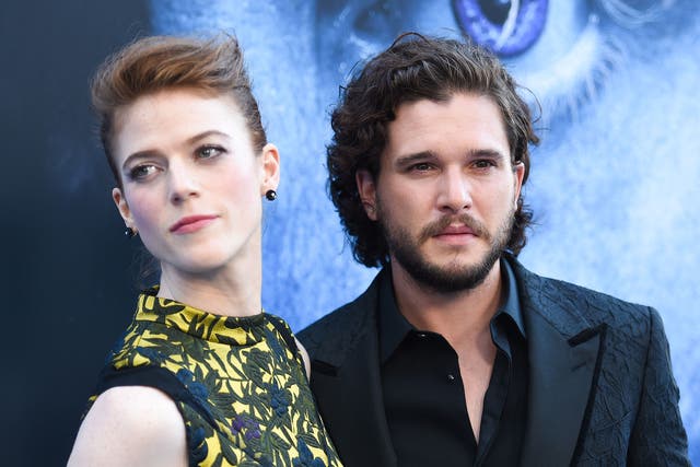 Rose Leslie and Kit Harington, who met on set of Game of Thrones in 2012