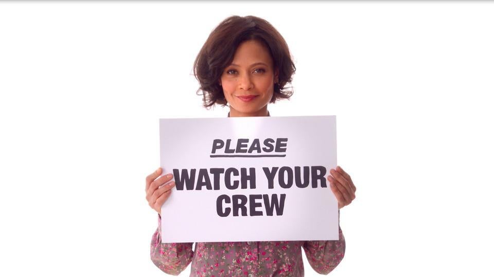 Thandie Newton is among the stars in British Airways' new safety video