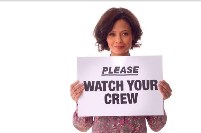 Thandie Newton is among the stars in British Airways' new safety video