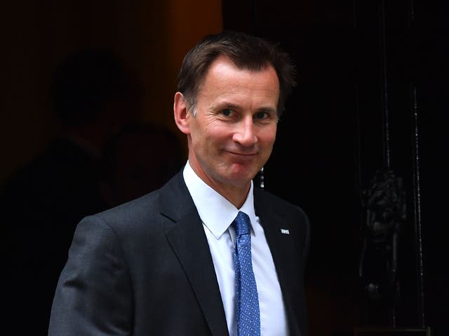 Jeremy Hunt leaves 10 Downing street after a cabinet meeting on 11 July