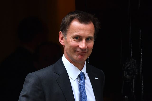 Jeremy Hunt leaves 10 Downing street after a cabinet meeting on 11 July