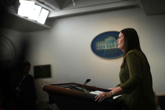 Ms Sanders has been taking the most recent briefings