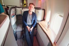 Spot this man on a plane and he'll give you his business class seat