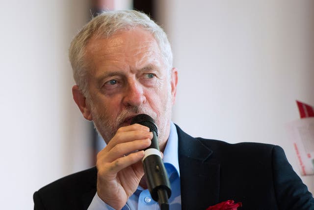 Jeremy Corbyn speaking at the Bournemouth West Cliff Hotel during a visit to Bournemouth on 15 July 2017