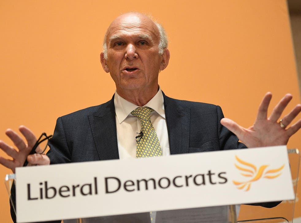 Vince Cable became leader after no other MP challenged him
