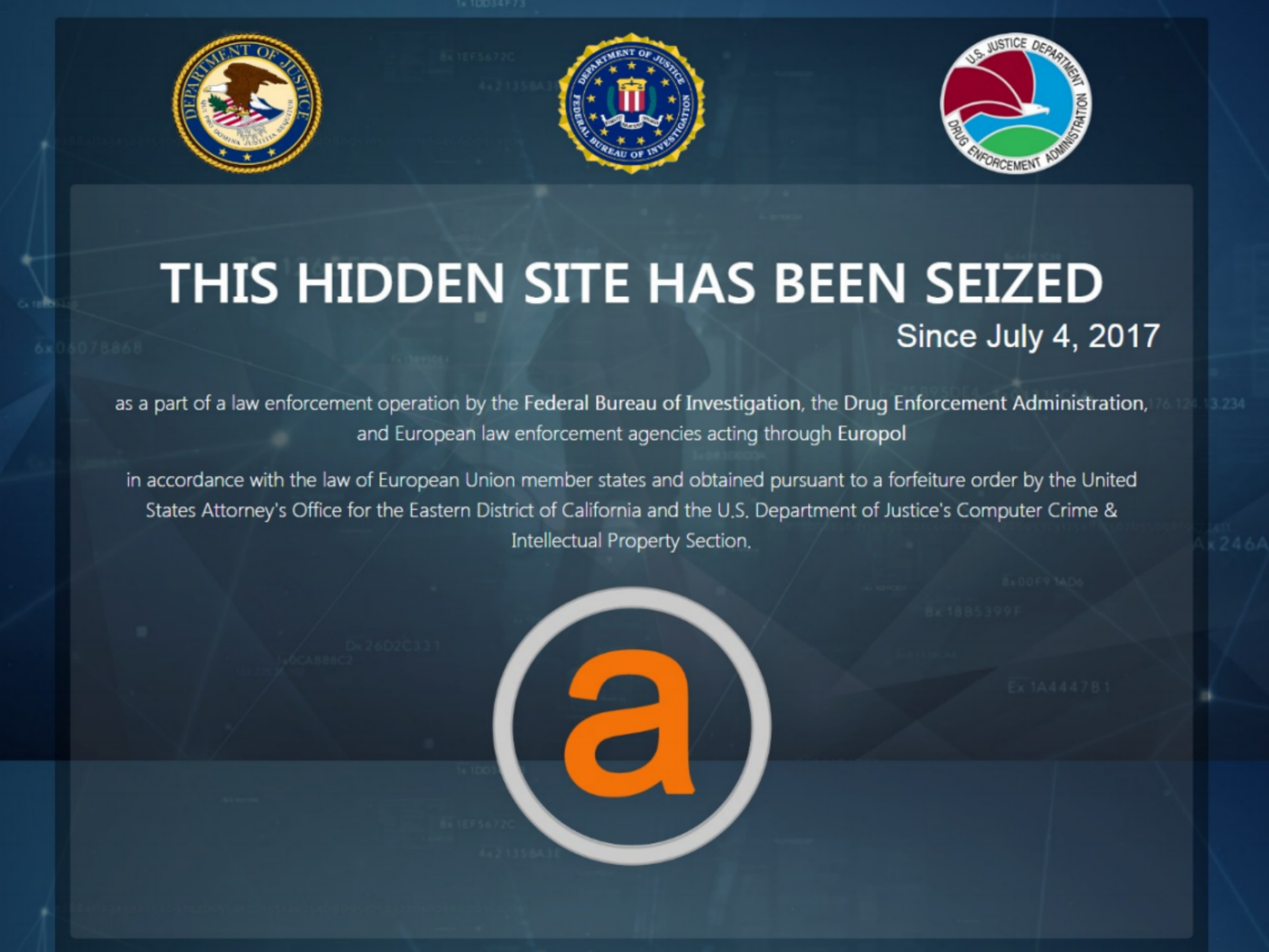 AlphaBay wasn't accessible through regular web browsers like Google Chrome and Firefox