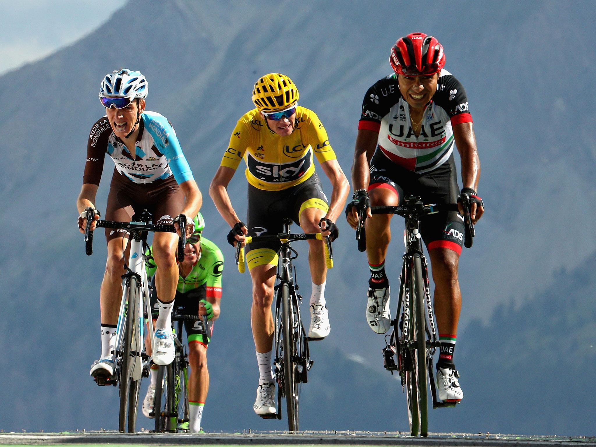 Chris Froome in action during Stage 18 of the Tour