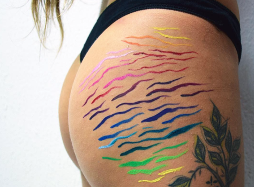 The artist is working to de-stigmatise completely natural aspects of women’s bodies (