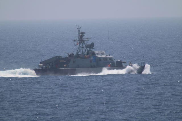 A military vessels from Iran's Revolutionary Guard Corps